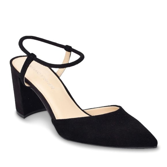Marc Fisher Shoes - Marc Fisher Callo Suede Block Heel Pump Black 6.5